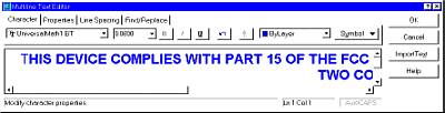 A line from above example brought into Multi-Line text-editor.