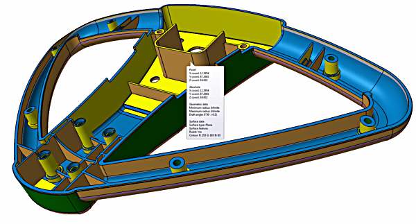 Draft angle analysis will enable designers to identify potential moulding issues prior to core and cavity construction Draft angle analysis will enable designers to identify potential moulding issues prior to core and cavity construction