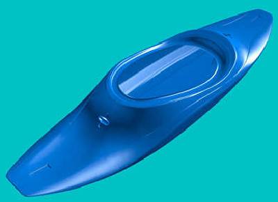 Ultra Clean kayak rendered in thinkdesign
