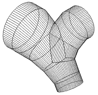 Sheet Lightning duct intersection wireframe