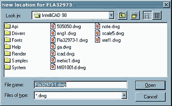 The path option allows the file location to be respecified.