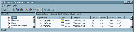 The Drawing Explorer shows the layer naming convention for bound Xrefs